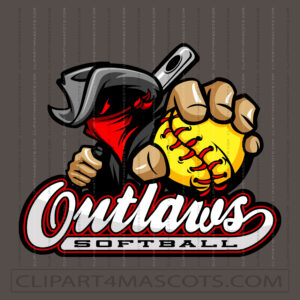 Outlaws Softball Team Logo