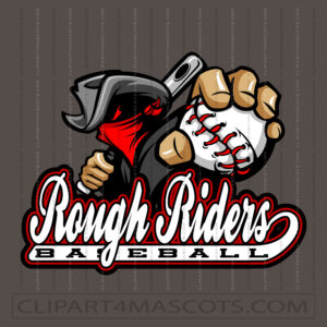 Rough Rider Baseball Team Logo