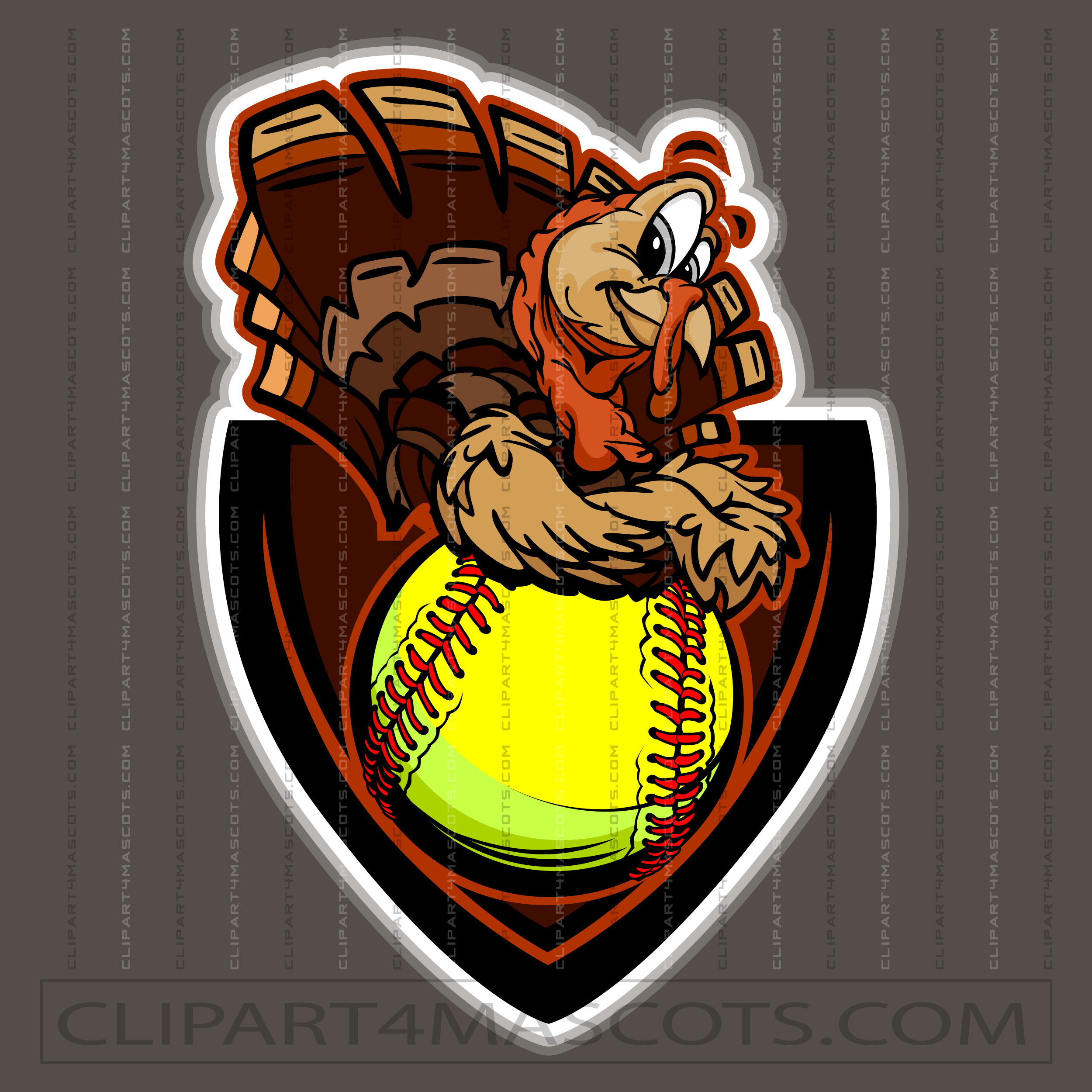 Thanksgiving Softball Logo
