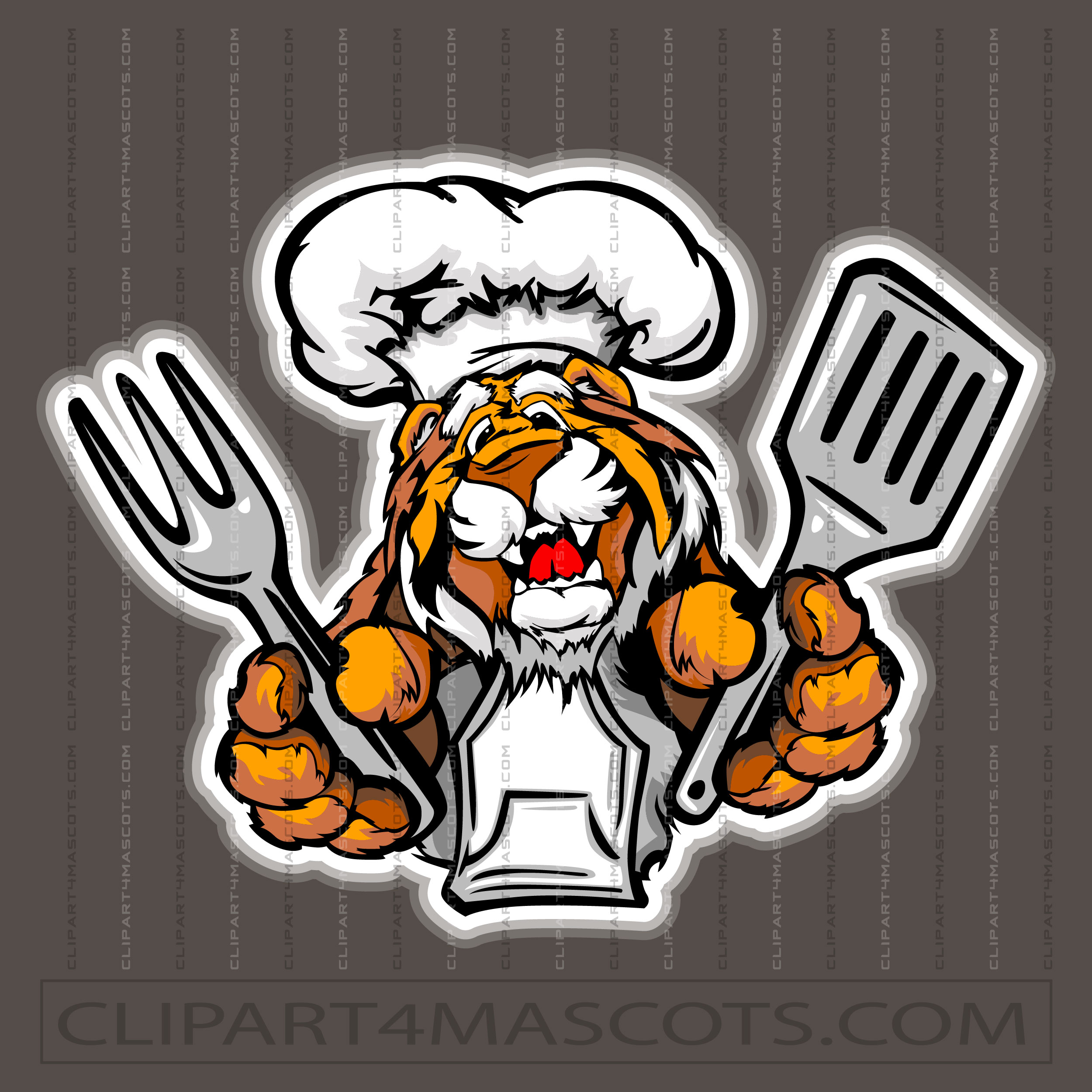 Cookout Tiger Cartoon