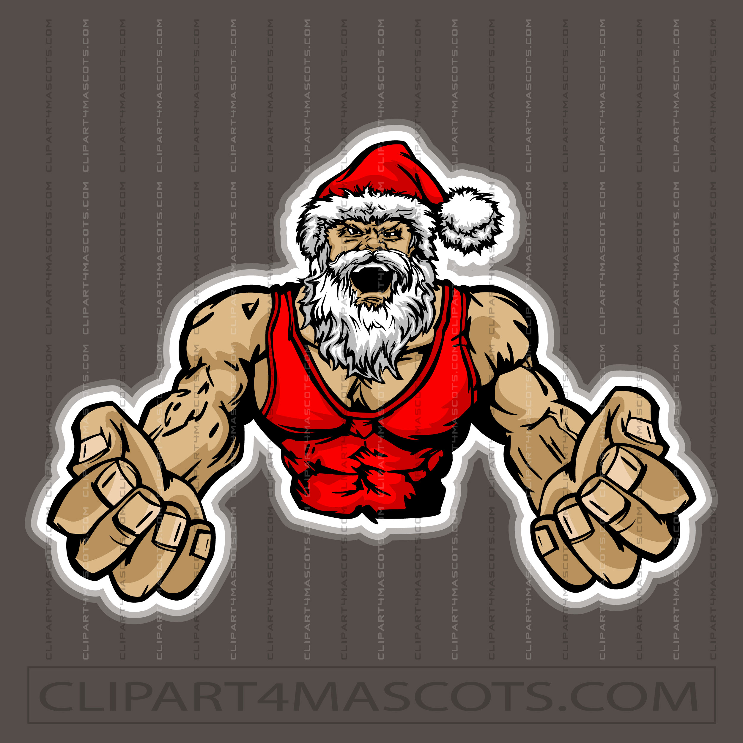 Wrestling Christmas Santa