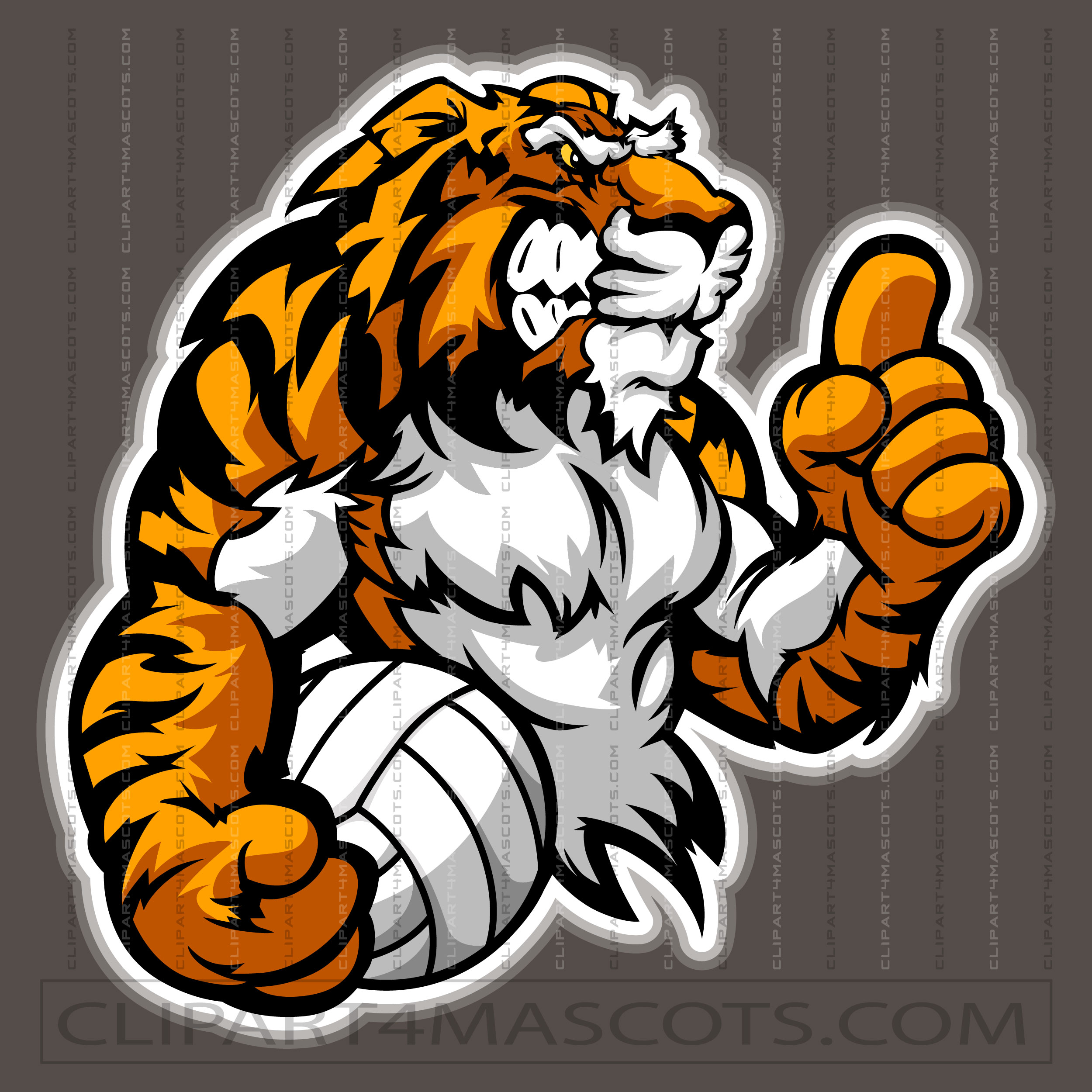 Tigers Volleyball Clipart